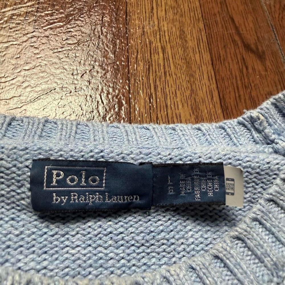 Polo Ralph Lauren Vtg Women's Polo Bear Crew Sweater Large - Picture 3 of 8